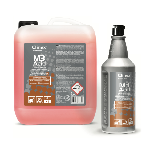 Clinex M3 Acid - Kwasowy preparat do mycia posadzek i pomieszczeń sanitarnych