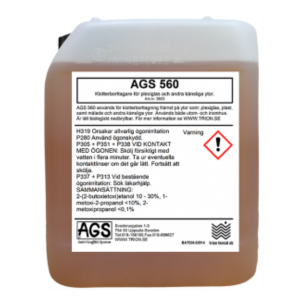AGS 560 Płyn do usuwania graffiti z delikatnych powierzchni 1l 5l 