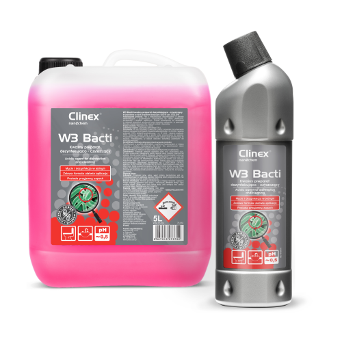 Clinex W3 Bacti - Kwaśny preparat dezynfekująco–czyszczący